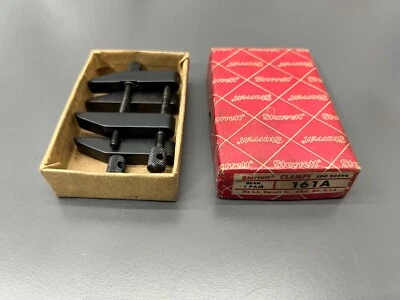 NUEVO EN STOCK L. S. STARRETT MAQUINISTA ABRAZADERAS PARALELAS Nº 161A JUEGO DE 2 CON CAJA - COMO NUEVO - EE. UU. Foto 1 de 4