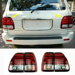 For Lexus LX470 1998-2002 Car Rear Tail Lights LED Rear Brake Lamps Red White 4* - Imagen 1 de 6