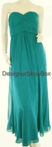 194 $ Lauren Ralph Lauren Abend Gruppe 1 Plaza türkis langes festliches Kleid US 4 P - Bild 1 von 2