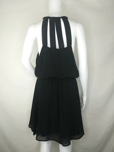 Dee Elle dress large sheer black sleeveless lined above knee  MADE IN USA EUC - Picture 1 of 11