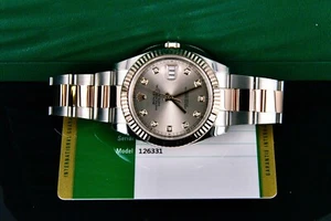 Rolex Datejust 41mm 126331 Sun-Dust Factory Diamond Dial 18k Rose Gold & Steel - Picture 1 of 5