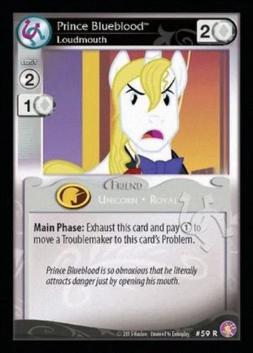 My Little Pony Absolute Discord Prince Blueblood, Loudmouth - 59 - MLP CCG  - Image 1 of 1