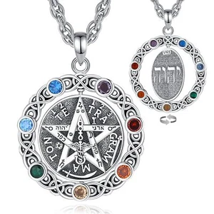 AEONSLOVE Tetragrammaton De Plata 925 para Mujer Sterling Silver Tetragrammat... - Picture 1 of 7