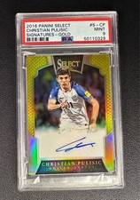 CHRISTIAN PULISIC PSA 9 2016 PANINI SELECT SIGNATURES GOLD PRIZM ROOKIE AUTO /10