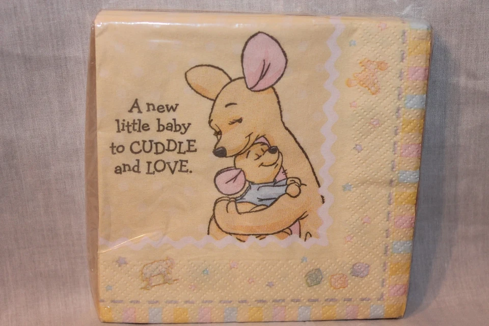 HALLMARK WINNIE THE POOH BABY ROO 16- DESSERT NAPKINS PARTY SUPPLIES