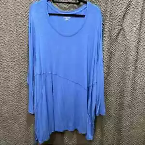 Catherines Women’s Plus 3X 26/28 Tunic Top Blue NWT RUNS LARGE - Picture 1 of 11