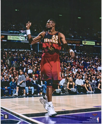Dikembe Mutombo Atlanta Hawks Unsigned Finger Wave Photograph Cover