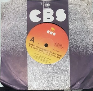 Johnny Mathis, Deniece Williams – Too Much Too - Ribbed edged labels 7" single - Picture 1 of 1