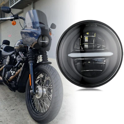 5.75" 5 3/4 zoll LED Motorrad Scheinwerfer Projector Für Harley Dyna Street Bob - Bild 1 von 4