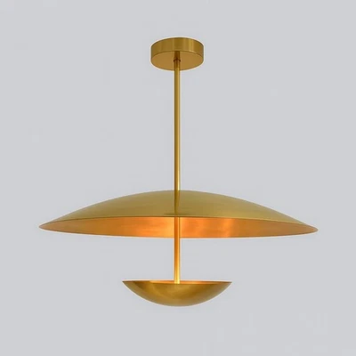 Lámpara colgante de latón de 6 luces - Lámpara de techo con cúpula contemporánea - Luz hecha a mano Foto 1 de 4