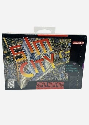Sim City SNES Game Super Nintendo New Sealed W/ Hang Tag VTG Authentic HTF Retro - Image 1 of 4