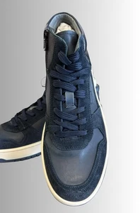 NERO GIARDINI B.A.G. POLACCHINO LACCI CERNIERA PELLE E CAMOSCIO ART 1500911U - Imagen 1 de 5