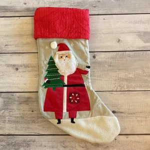 Medias de Navidad Wondershop Target Santa Claus Árbol Rojo Beige Blanco - Imagen 1 de 9