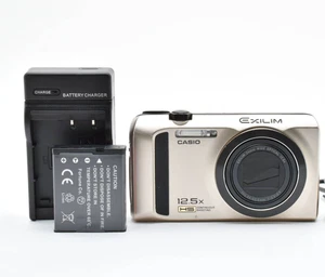 CASIO EX-ZR300 Digital Camera Gold High Speed EXILIM 24mm Wide 16.1 MP Used - Picture 1 of 9