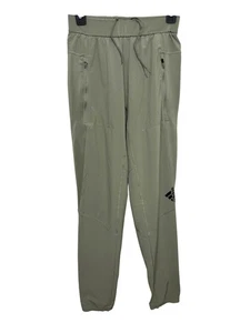 Adidas Womens Joggers S Sage Green Logo AEROREADY Drawstring Pockets Activewear - Picture 1 of 21