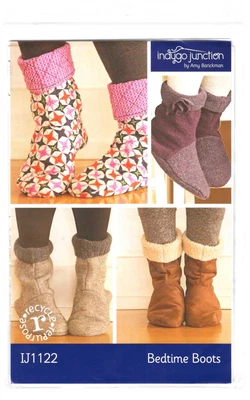 Indygo Junction Bedtime Booties for Adults Sizes S-L Pattern #IJ1122 NEW - Image 1 of 2