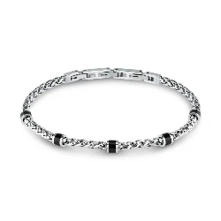 Bracciale SECTOR uomo Premium alluminio /  nero - Immagine 1 di 4