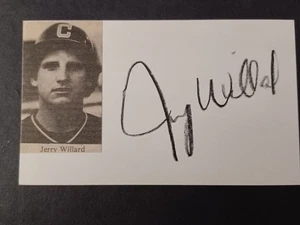 Jerry Willard Signed Index Card -Indians, Athletics, White Sox, Braves, Mariners - Picture 1 of 1