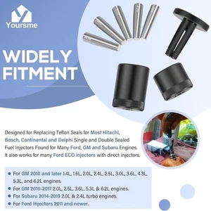 Kit de instalación de sello de inyector 34720 8 piezas apto para motores Ford GM y Subaru, etc. ↑ - Imagen 1 de 9