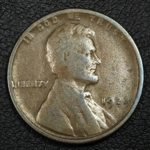 1922 Weak D Weak Reverse Lincoln Wheat Copper Cent Cover