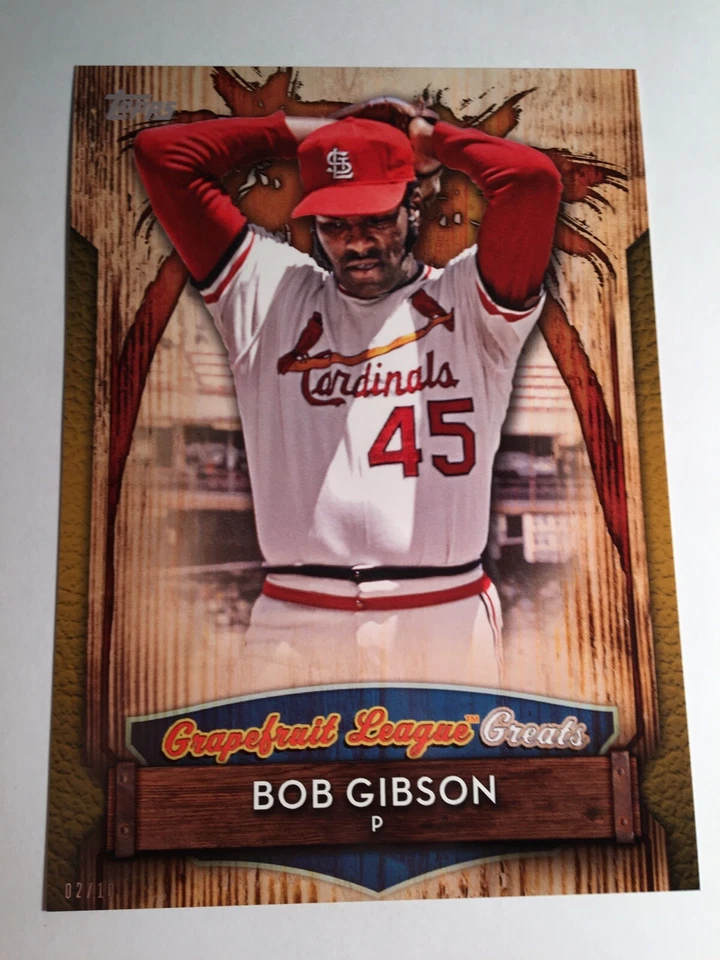 2019 Topps Grapefruit League Greats Jumbo 5x7 Bob Gibson Cardinals GLG10 04/10 - Image 1 of 1
