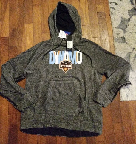 Nwt Women's Adidas Houston Dynamo FC Hooded Sweatshirt S MLS New Gray Soccer Cover