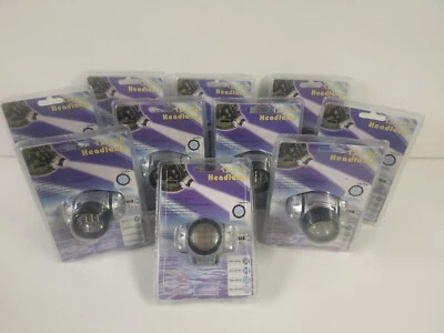 10 x Head Torches - 12 Bulb LED Beam Angle Adjuster 4 Modes IP44 Adjusting Strap - Image 1 of 4