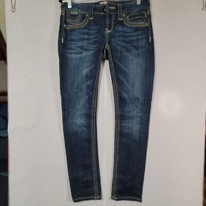 ReRock for Express Women's Size 4S Skinny Low Rise Medium Wash Blue Jeans 30x30 - Picture 1 of 13