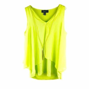 Top smanicato donna BCX verde fluo piccolo! - Foto 1 di 7