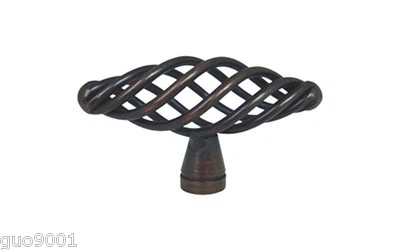  Perillas de gabinete de baño de cocina para jaula de pájaros de bronce frotado con aceite 60 mm  Foto 1 de 2