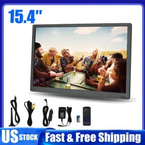 15.4" Portable LCD TV Rechargeable Digital Television HDMI USB/SD with Remote - Picture 1 of 10