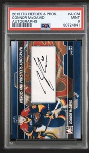 2013-14 Connor McDavid ITG Heroes and Prospects Autograph PSA 9 AUTO 🔥🔥 - Picture 1 of 4