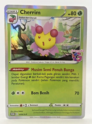 Special Pokemon TCG Indonesia Cherrim Gramedia Stamp Promo 079/S-P  - Image 1 of 4