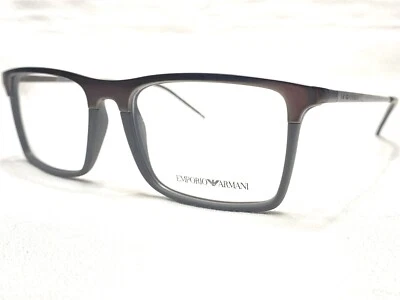 NUEVO Emporio Armani EA1058 3003 Para hombres Negro y Gris Moderno Monturas de Anteojos 55/18 Foto 1 de 4