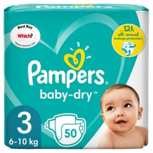 Pampers Baby-Trockene Windeln, Größe 3 (6-10 kg) Essential Pack (50 pro Packung) - Bild 1 von 1