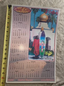 Surf City Times 2004 wall Calendar new swami surfboard art encinitas ca 17" post - Picture 1 of 2