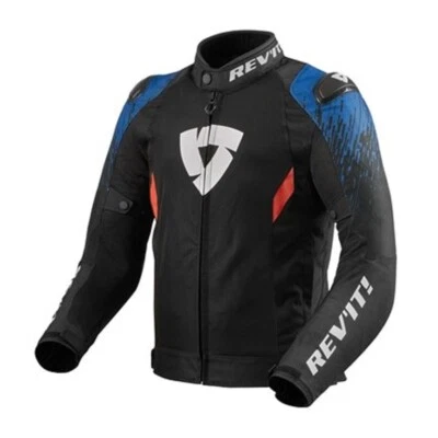 Chaqueta De Moto Revit Quantum 2 Air Negra Azul Primavera Verano - Imagen 1 de 3
