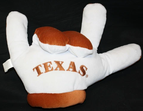 UT University of Texas Longhorns Hook Em Horns Pillow Hand Puppet Glove Cover