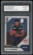 ZACH CHARBONNET 2023 PANINI INSTANT RPS FIRST LOOK 1ST GRADED 10 ROOKIE CARD RC