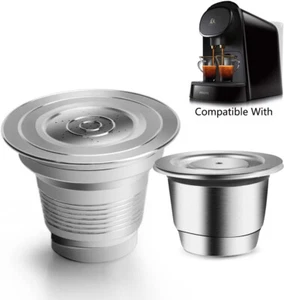 iCafilas 2x Reusable Stainless Steel Coffee Capsules Pod For L'OR Barista LM8012 - Picture 1 of 12