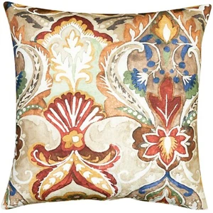 Decadent Damask Extra-Large Cushion. Geometric Peony Floral Design. 23x23" XL - Picture 1 of 4