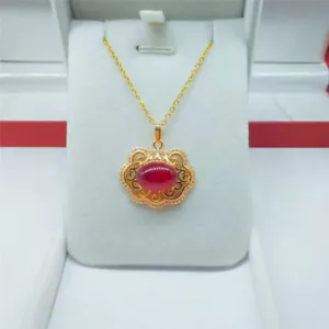Colgante Micro Incrustado Cerradura Palacio 22K 23K 24K BAHT TAILANDÉS AMARILLO GP DORADO - Imagen 1 de 5
