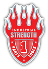 Industrial Strength Flame Emblem Car Bumper Sticker Decal