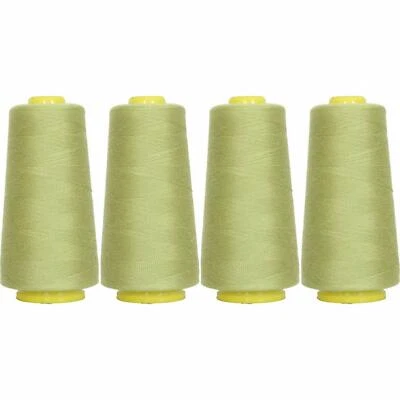4 BIG CONES AVOCADO SEWING THREAD 2750 YD TEX 27 40S/2-THREADART - Image 1 of 4
