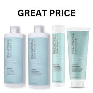 PAUL MITCHELL CLEAN BEAUTY HYDRATE SHAMPOO & CONDITIONER 250/1000ML - Picture 1 of 6