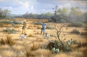 SWEETSWEETWATER SHOOT DRINKARD GICLEE/CANVAS BIRD DOGS QUAIL HUNT TEXAS - Picture 1 of 1