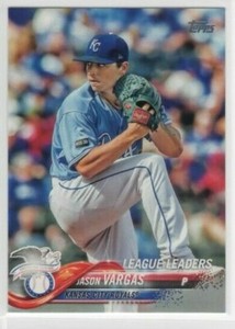 Jason Vargas 2018 Topps Series 1 Baseball League Leaders #327 Kansas City Royals