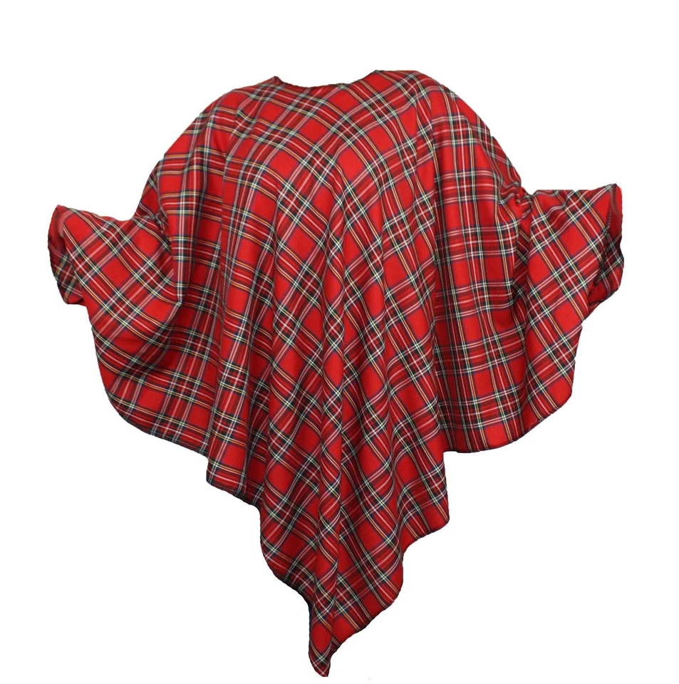 THE DRAGONS DEN Damen Polyviskose Tartan Poncho/Schal Robert Burns Nacht Kostüm