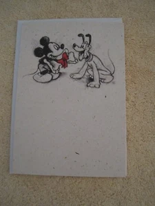 Disney Mickey and Pluto Red Bow Birthday Greeting Card- $9.95 - Picture 1 of 2