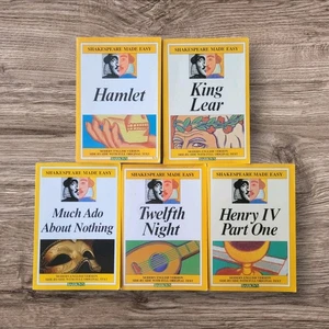 5 Shakespeare Made Easy Books Hamlet King Lear Henry IV Pt1 Much Ado 12th Night - Picture 1 of 20